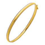 Two Tone Minimalist Bangle in 14K Yellow Gold (4.10 mm)