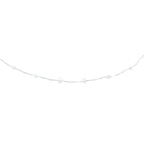 14k White Gold Necklace with White Pearls