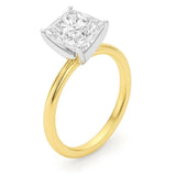 3 Carat Princess Lab Grown IGI G/VS1 Diamond Solitaire Ring in 10K Yellow Gold