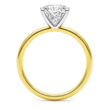 3 Carat Princess Lab Grown IGI G/VS1 Diamond Solitaire Ring in 10K Yellow Gold