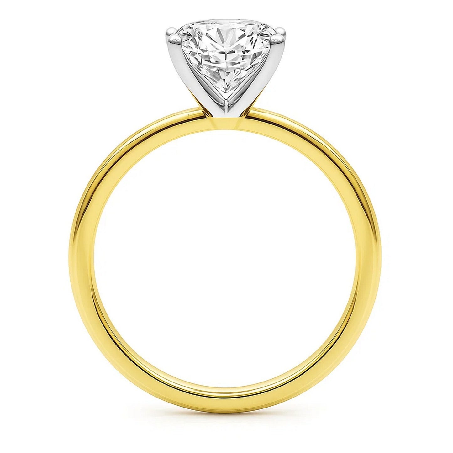 3 Carat Princess Lab Grown IGI G/VS1 Diamond Solitaire Ring in 10K Yellow Gold