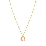 14K Tri Color Gold Trinity Chain Necklace