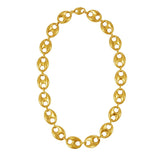 Puffed Mariner Link 16mm Necklace in 14K Yellow Gold