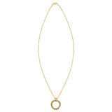 14K Tri Color Gold Interlocking Circle Pendant Necklace