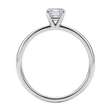 1 Carat Emerald Lab Grown IGI G/VS1 Diamond Solitaire Ring in 14K White Gold