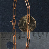14K Rose Gold Bold Paperclip Chain Bracelet (4.20 mm)