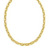 14K Yellow Gold Faceted Octagonal Link Chain Necklace (8.10 mm)