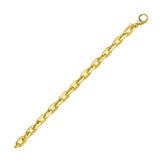 14K Yellow Gold Faceted Octagonal Link Chain Necklace (8.10 mm)