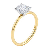 2 Carat Emerald Lab Grown IGI G/VS1 Diamond Solitaire Ring in 10K Yellow Gold