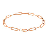 14K Rose Gold Extra Wide Paperclip Chain Bracelet (6.10 mm)