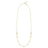 14K Yellow Gold Adjustable Bead Link Necklace