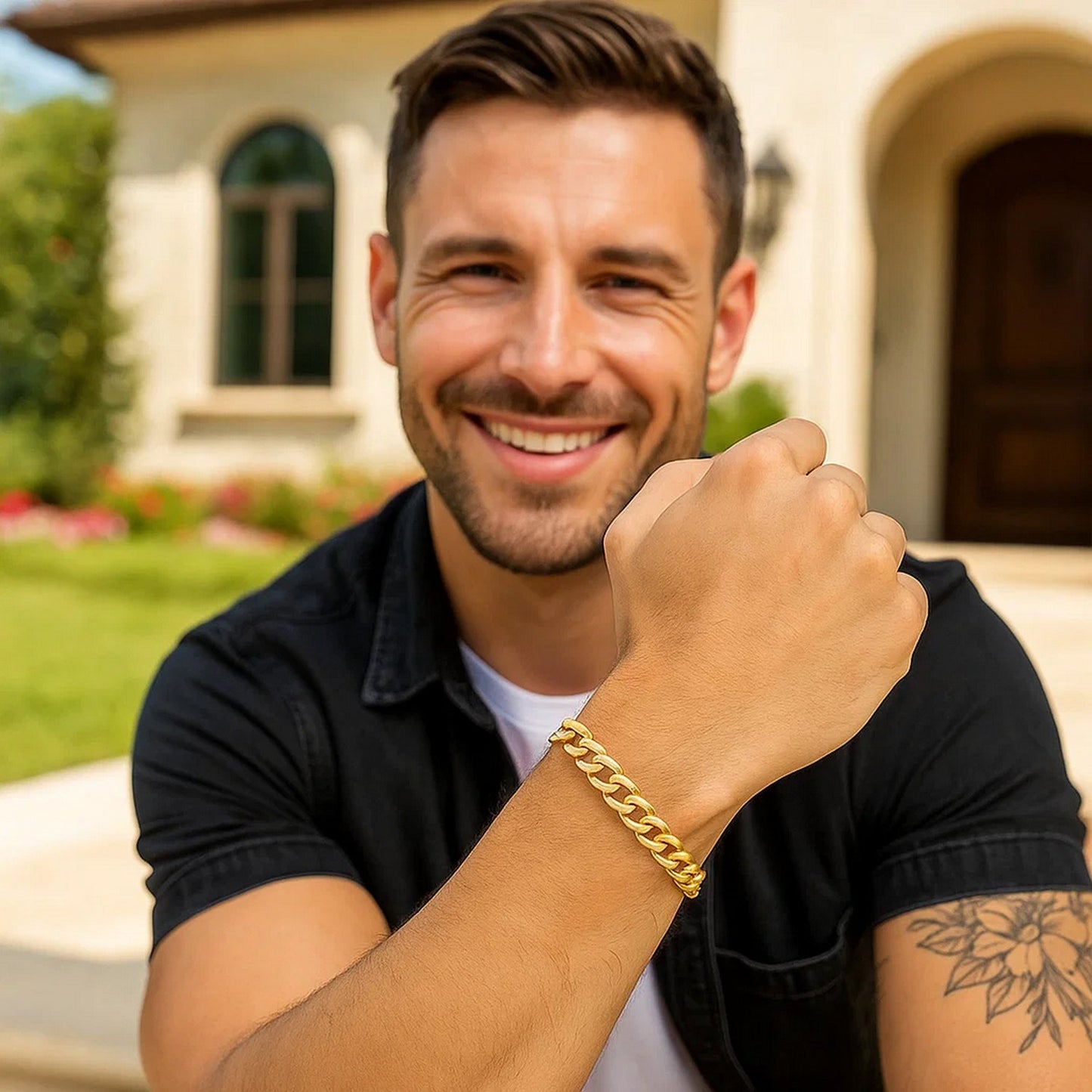 10k Yellow Gold Curb Bracelet (7.00 mm)