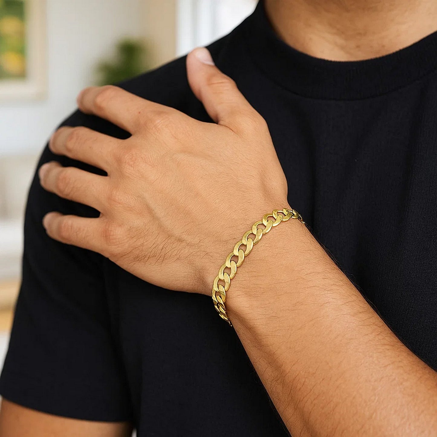 10k Yellow Gold Curb Bracelet (7.00 mm)