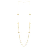 Long Hamsa Necklace in 14K Yellow Gold