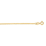 10k Yellow Gold Mariner Link Anklet 1.2mm