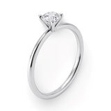 3/4 Carat Round Lab Grown IGI G/VS1 Diamond Solitaire Ring in 14K White Gold