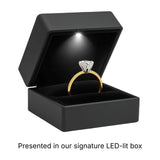 1 1/2 Carat Oval Lab Grown IGI G/VS1 Diamond Solitaire Ring in 10K Yellow Gold