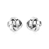 Sterling Silver Polished Love Knot Earrings(10mm)