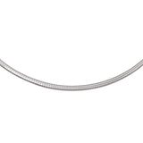 Sterling Silver Classic Omega Chain Necklace (4.0mm)