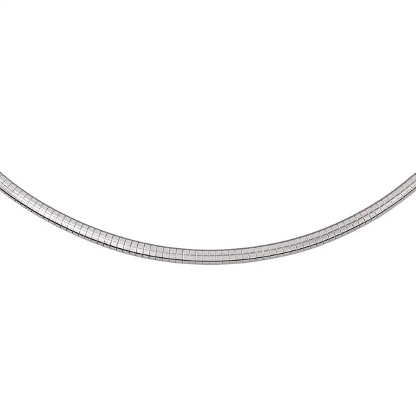 Sterling Silver Classic Omega Chain Necklace (4.0mm)