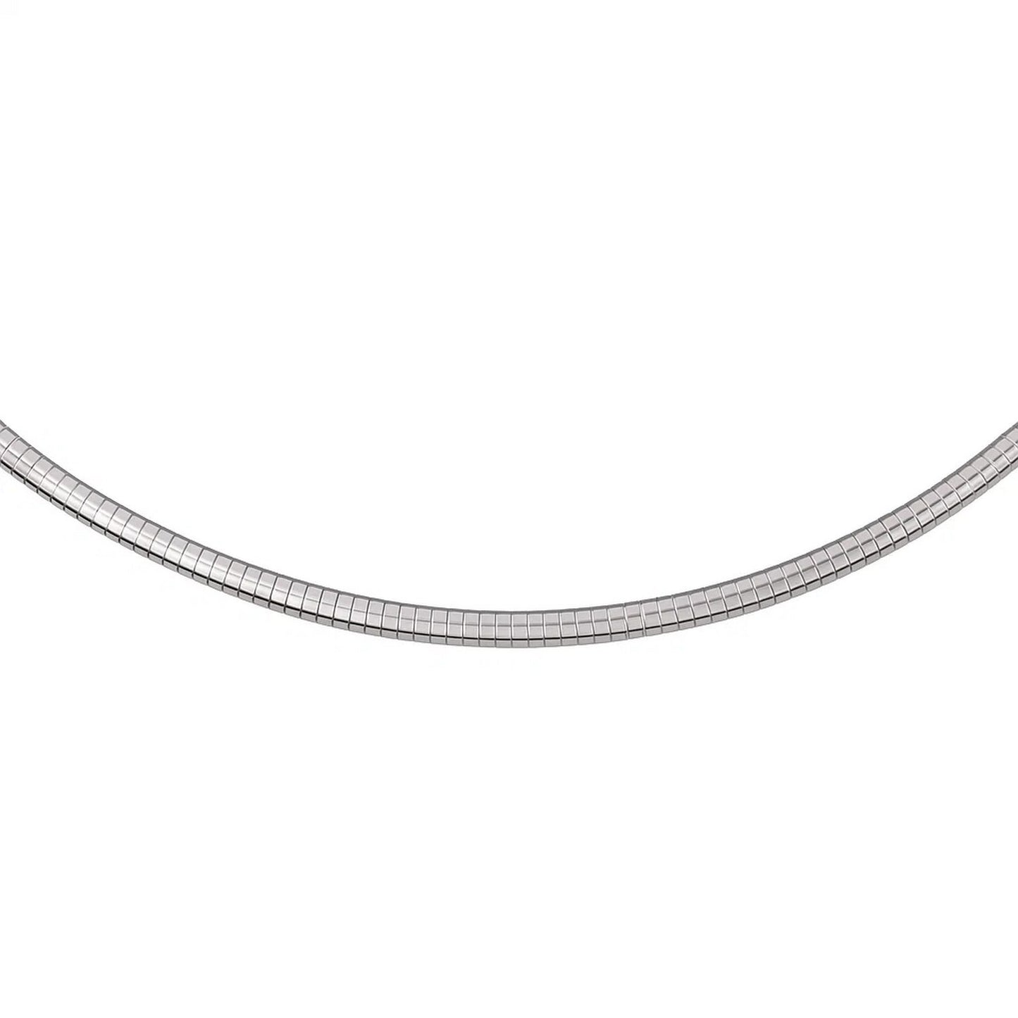 Sterling Silver Classic Omega Chain Necklace (4.0mm)