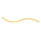 Gold Laurel Leaf Bracelet in 14K Yellow Gold (7.40 mm)