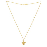 Horse Profile Medium Necklace in 14K Yellow Gold