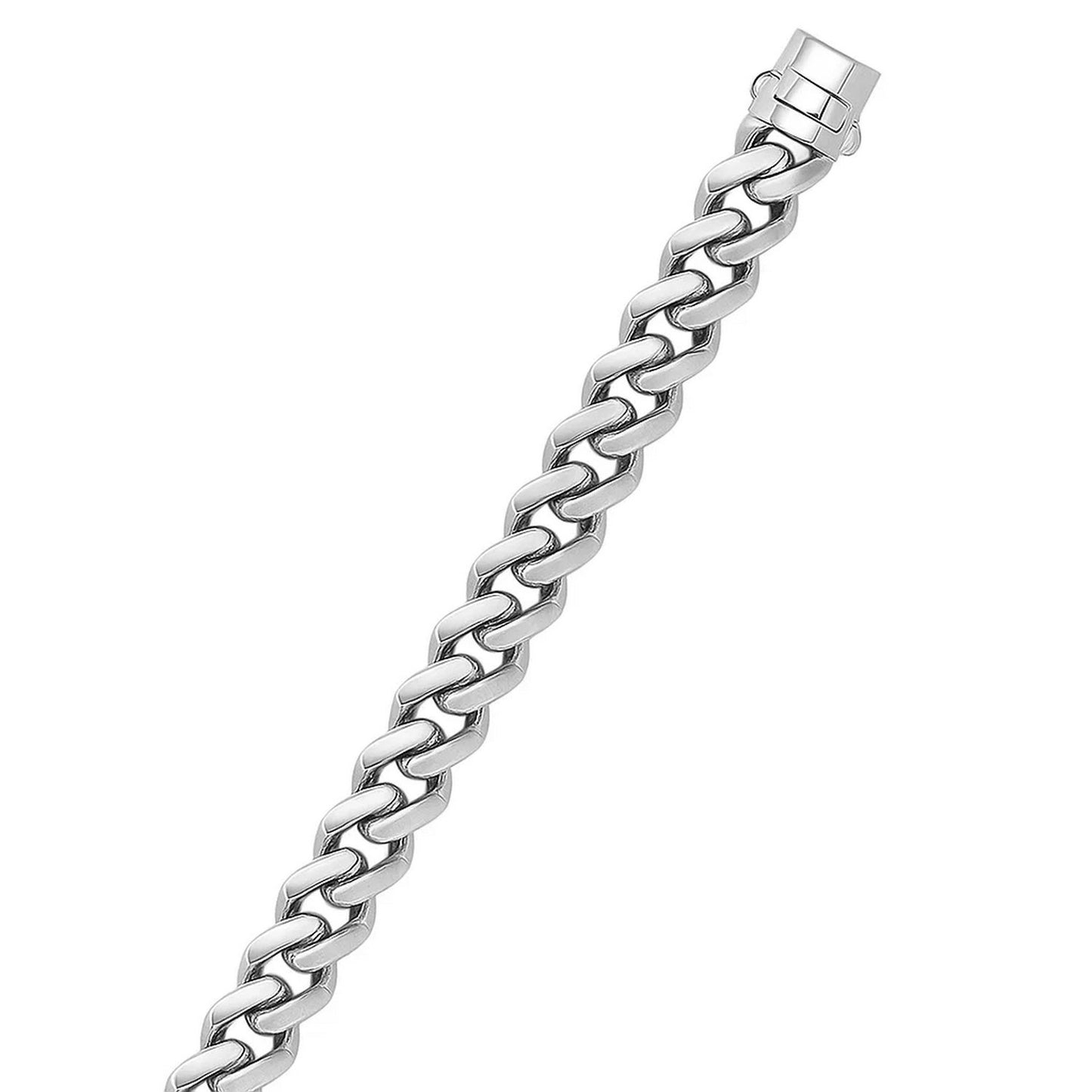 14k White Gold 22 inch Polished Curb Chain Necklace