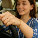 10k Yellow Gold Solid Diamond Cut Rope Bracelet (3.50 mm)