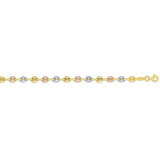 14k Tri Color Gold Mariner Link Bracelet (4.90 mm)