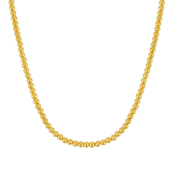 14k Yellow Gold Bead Chain Necklace(4mm)