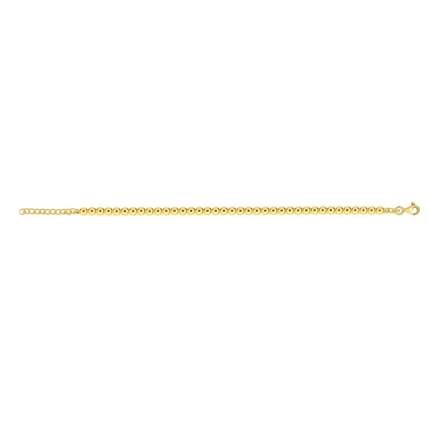 14k Yellow Gold Bead Chain Necklace(4mm)