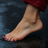 14K Yellow Gold Fine Paperclip Anklet (1.5mm)