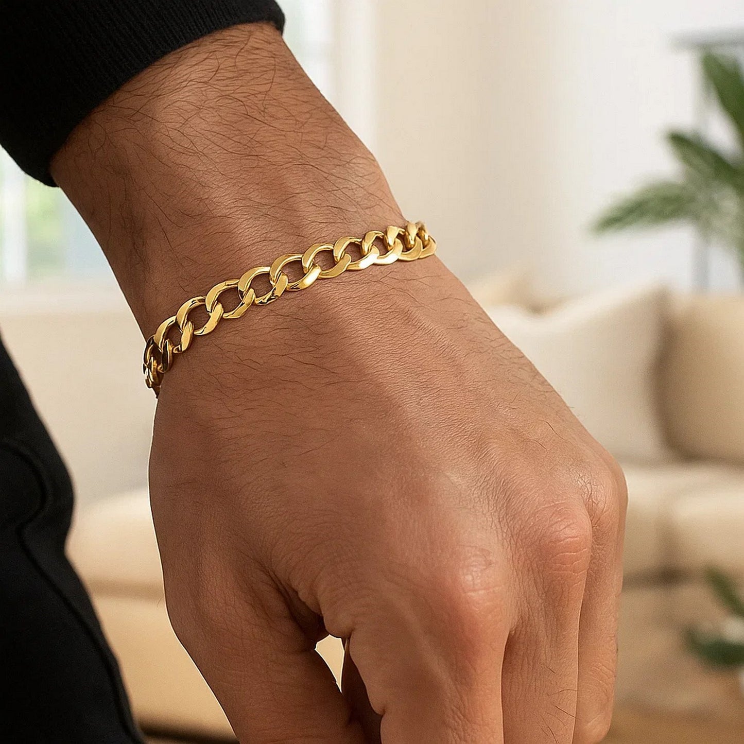 10k Yellow Gold Curb Bracelet (8.20 mm)