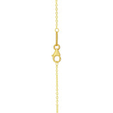 Double Cross Drop Necklace in 14K Yellow Gold