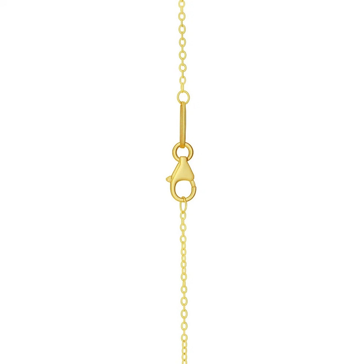 Double Cross Drop Necklace in 14K Yellow Gold