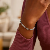 14K White Gold Bold Paperclip Chain Bracelet (4.20 mm)