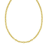 14K Yellow Gold Charm Lock Rolo Chain Necklace (5.10 mm)