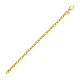 14K Yellow Gold Charm Lock Rolo Chain Necklace (5.10 mm)