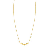 14K Yellow Gold Chevron Necklace
