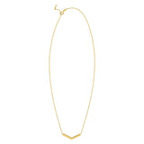 14K Yellow Gold Chevron Necklace