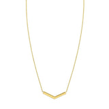 14K Yellow Gold Chevron Necklace