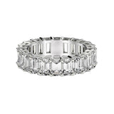 Emerald Cut Lab Grown Diamond Eternity Ring in 14k White Gold (2 cttw FG/VS2)