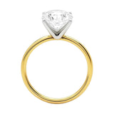 5 Carat Oval Lab Grown IGI G/VS1 Diamond Solitaire Ring in 10K Yellow Gold