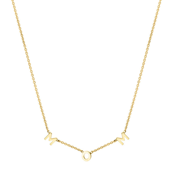 10K Yellow Gold Polished Mom Necklace