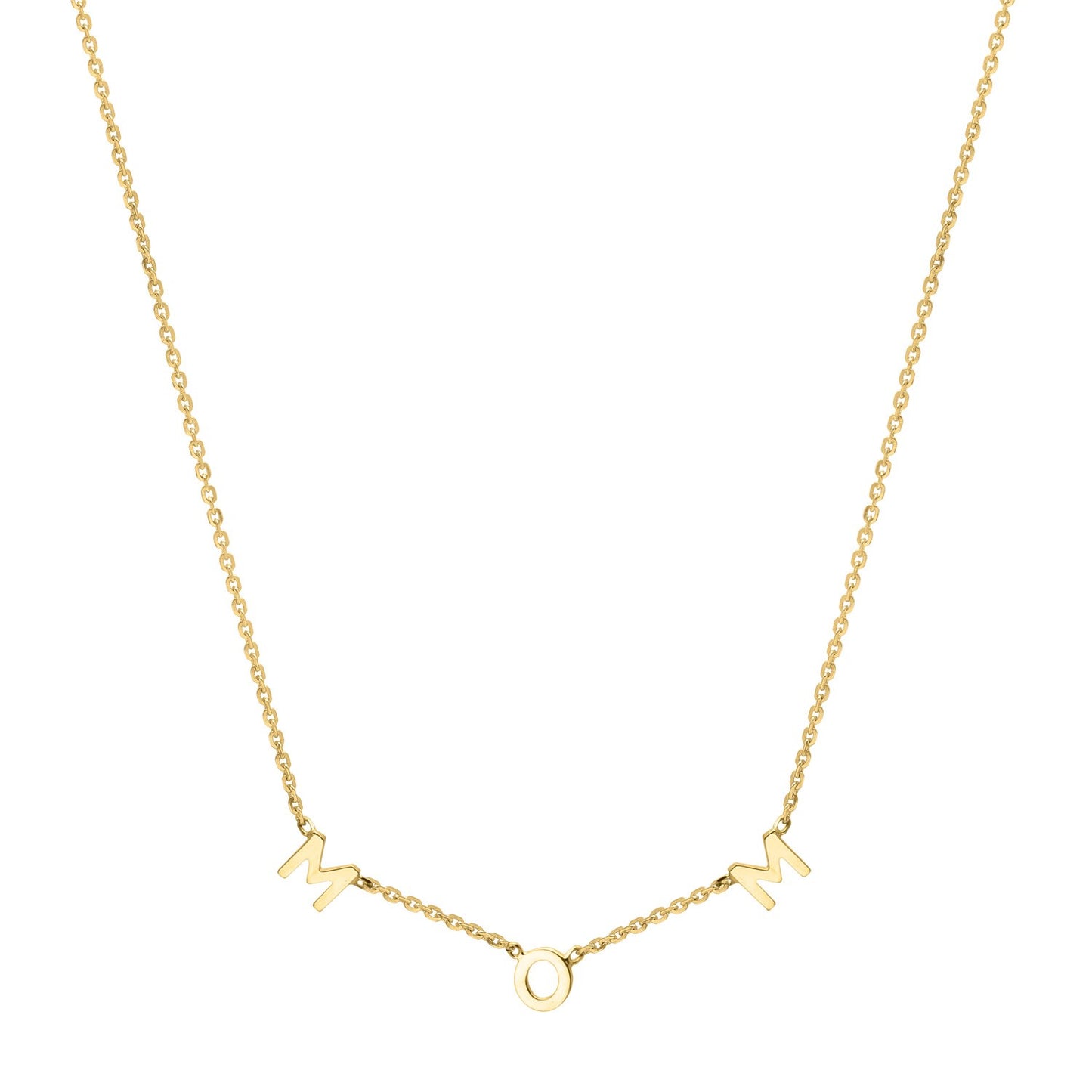 10K Yellow Gold Polished Mom Necklace