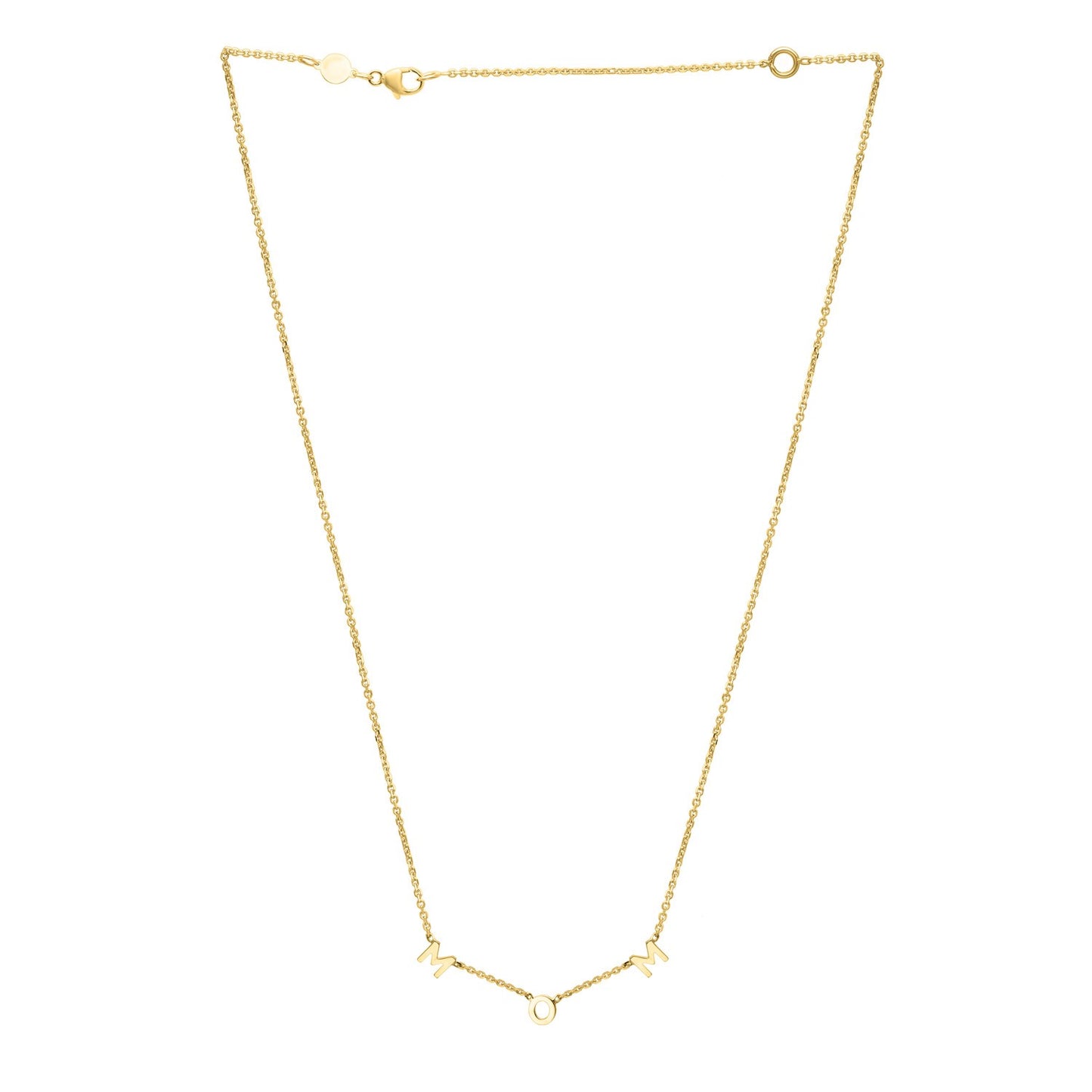 10K Yellow Gold Polished Mom Necklace