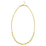 14K Yellow Gold Adjustable Paperclip Link Necklace