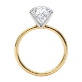 3 Carat Oval Lab Grown IGI G/VS1 Diamond Solitaire Ring in 10K Yellow Gold
