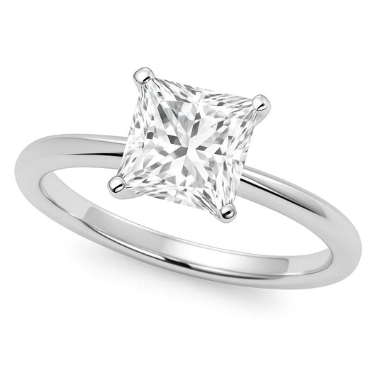 5 Carat Princess Lab Grown IGI G/VS1 Diamond Solitaire Ring in 10K White Gold
